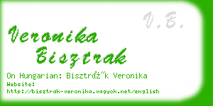 veronika bisztrak business card